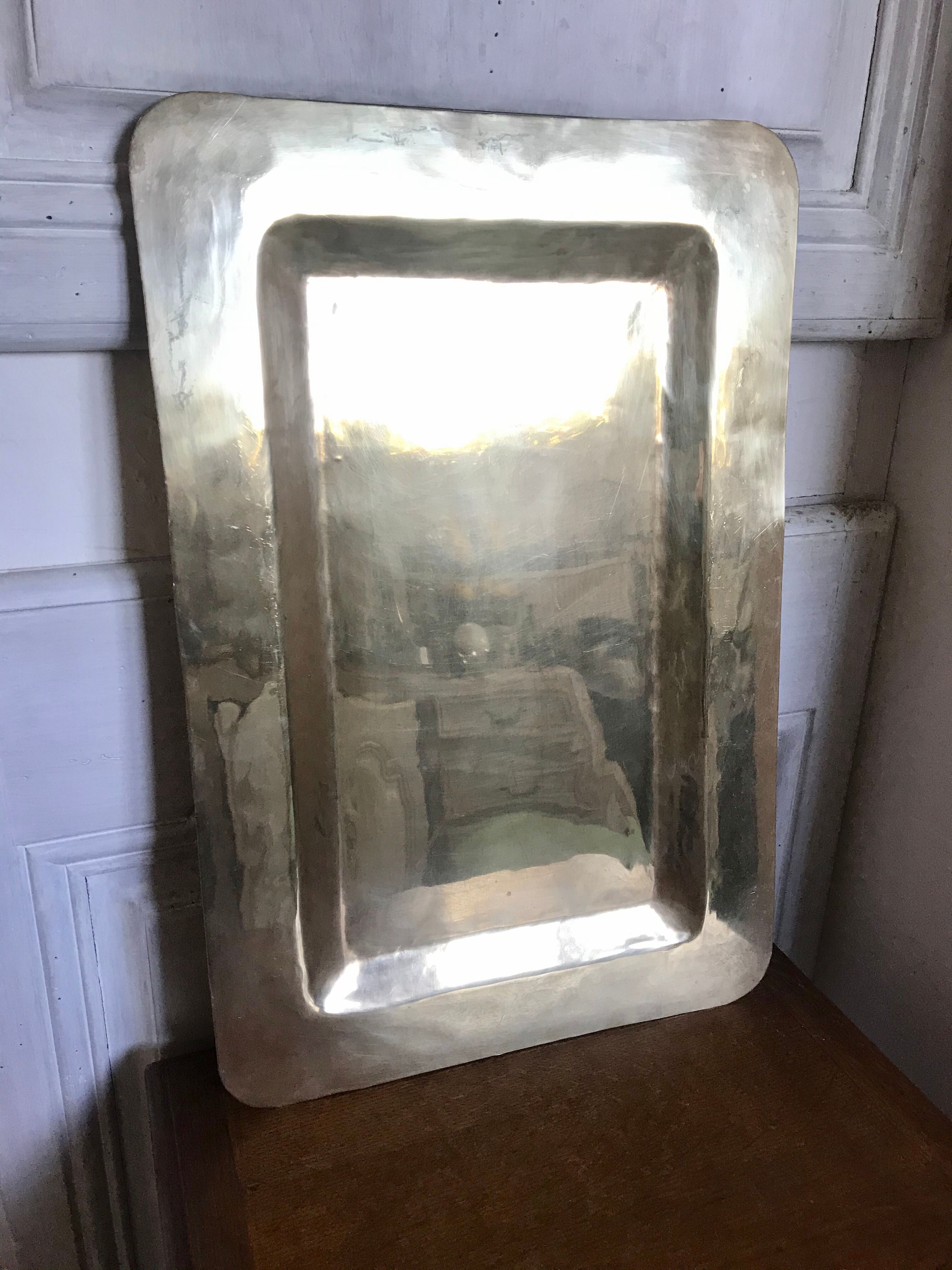 Vintage brass rectangular tray