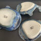 Series of 3 empty vintage pocket in Japanese ceramic stamped