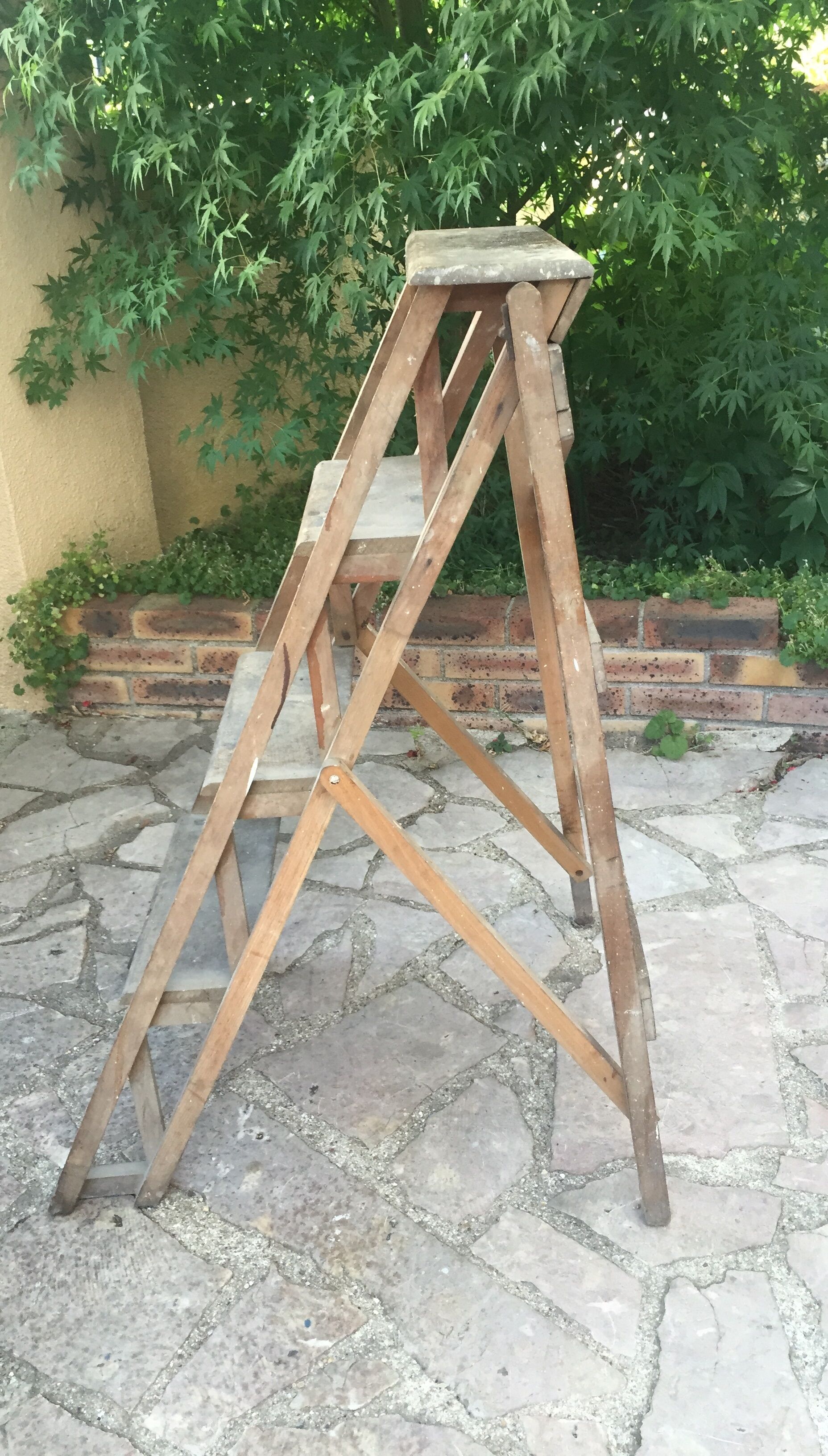 Wooden stepladder