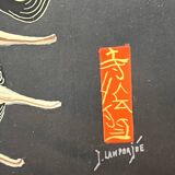 Pair of gouaches "Actors of the Kabuki Theater".