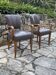 Pair of vintage bridge armchairs in genuine leather