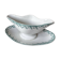 Sauceboat on a stand in Gien ironstone, Montigny model in green.