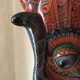 Wooden triptych mask
