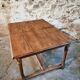 Antique French oak and elm dining table – Early 20th century farmhouse table with turned legs