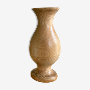 Vase en bois tourné mat