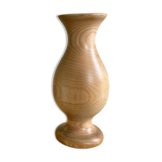 Vase en bois tourné mat