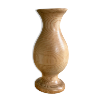 Matte turned wooden vase