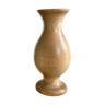 Matte turned wooden vase