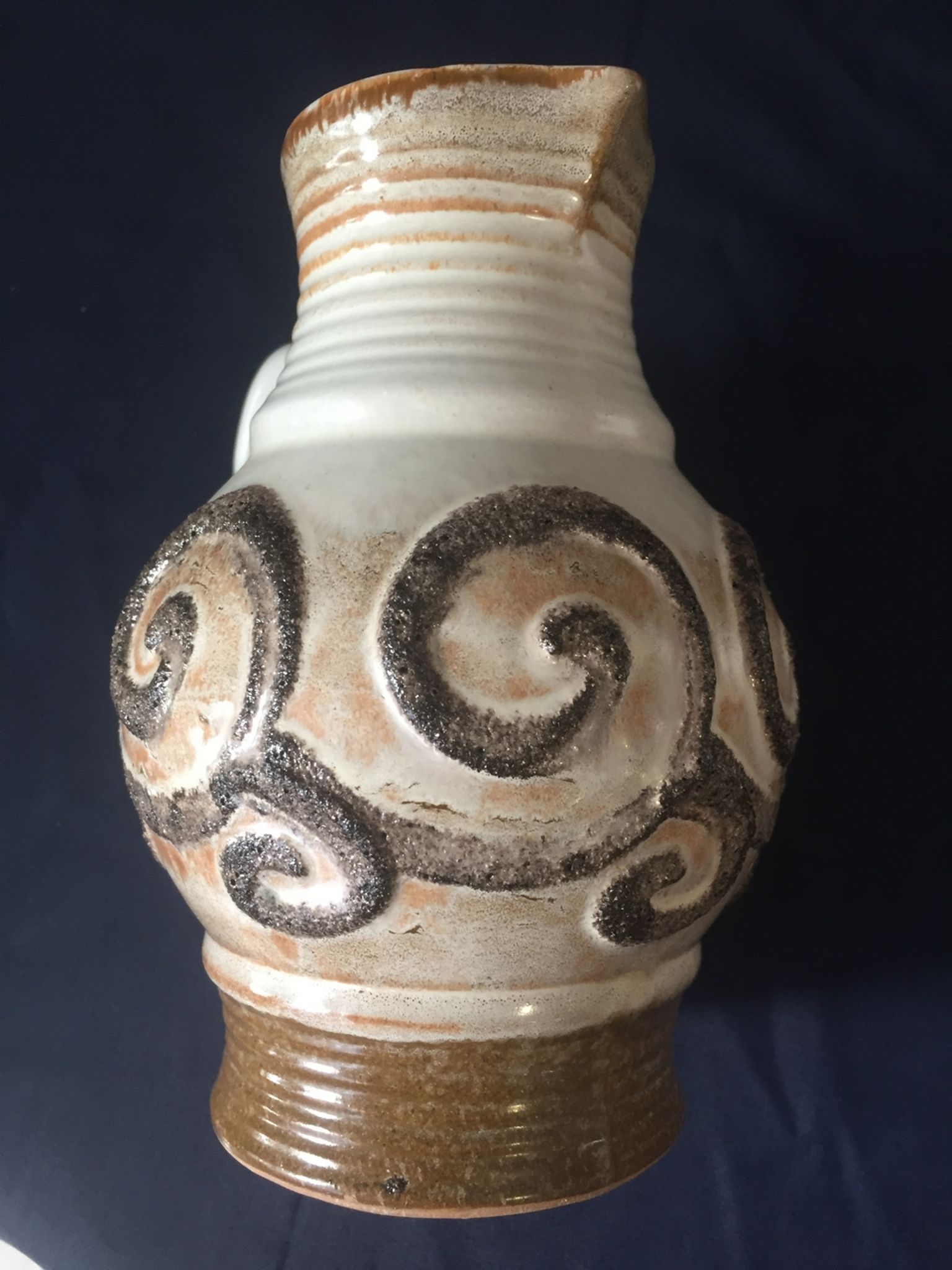 Ceramic jug or pitcher from the strehla fat lava workshops