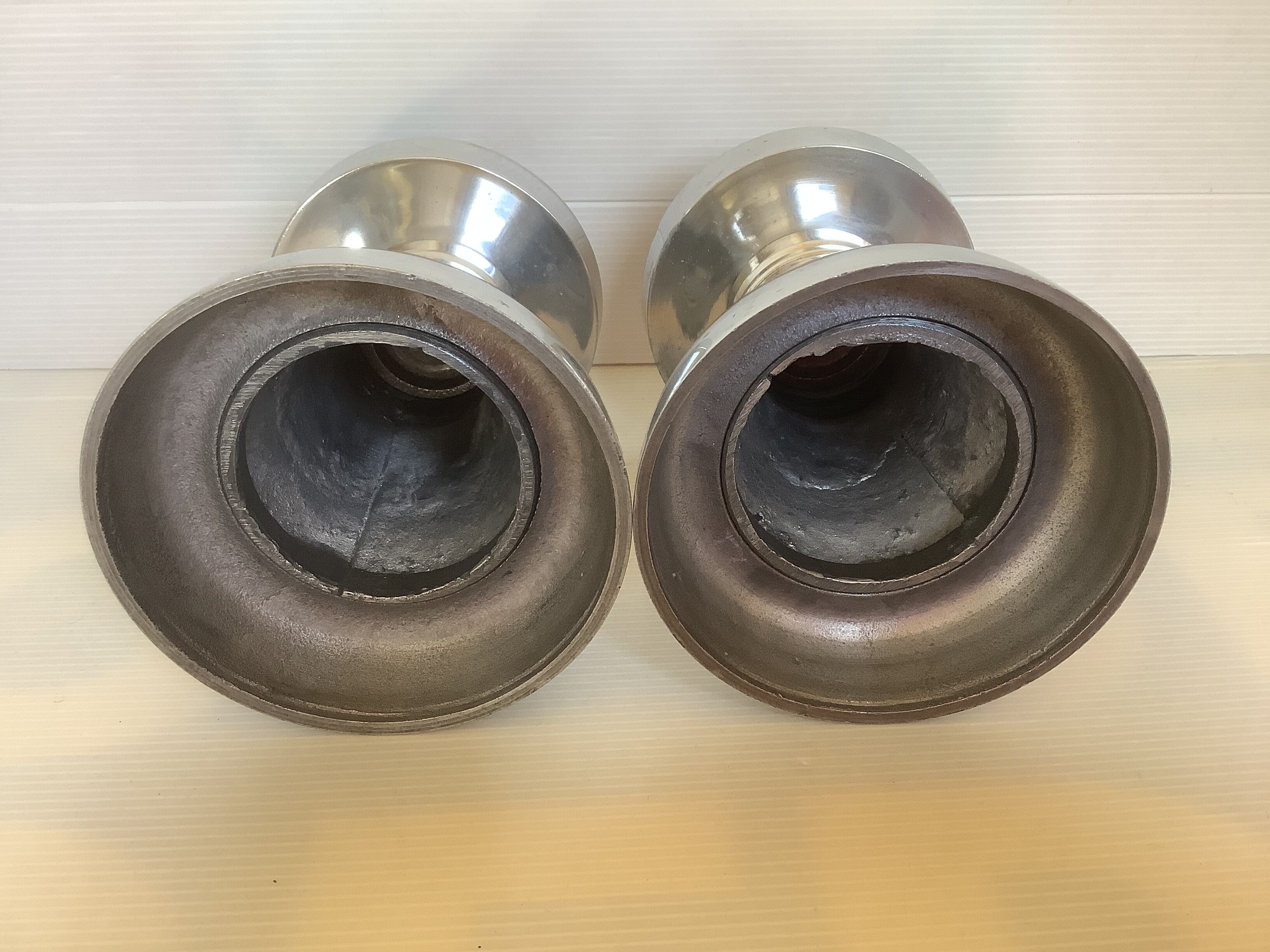 Pair of silver candle holders