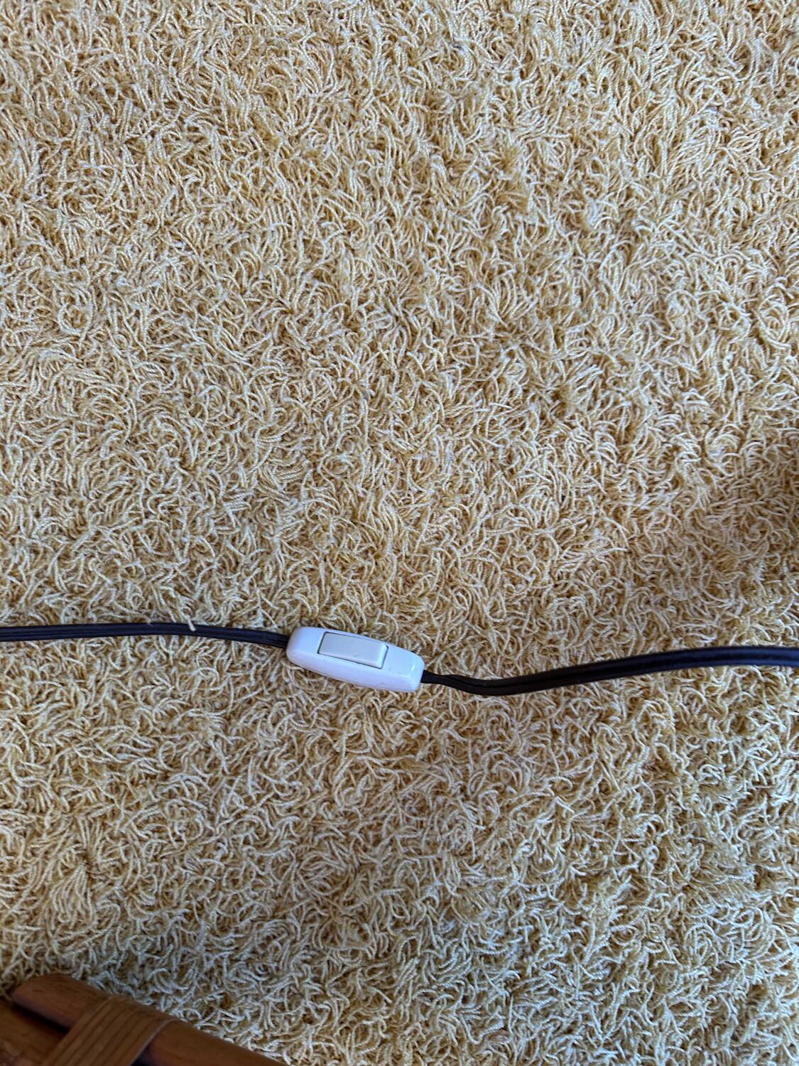 Tripod rattan floor lamp