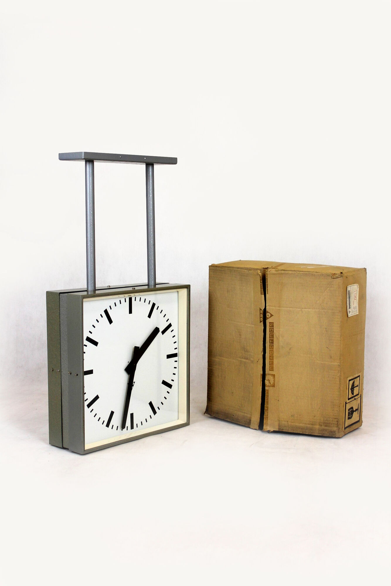 Double-Sided Railway Clock from Pragotron, 1980s