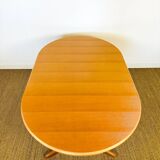 Vintage oval dining room table with extension