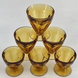 Lot 6 Amber Liqueur Glasses