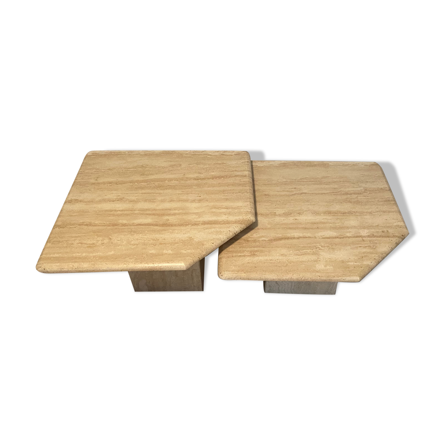 Travertine pull-out tables Classico, Italy, 1970s