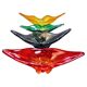 Set of 4 decorative glass bowls by Josef Hospodka, 1970s.