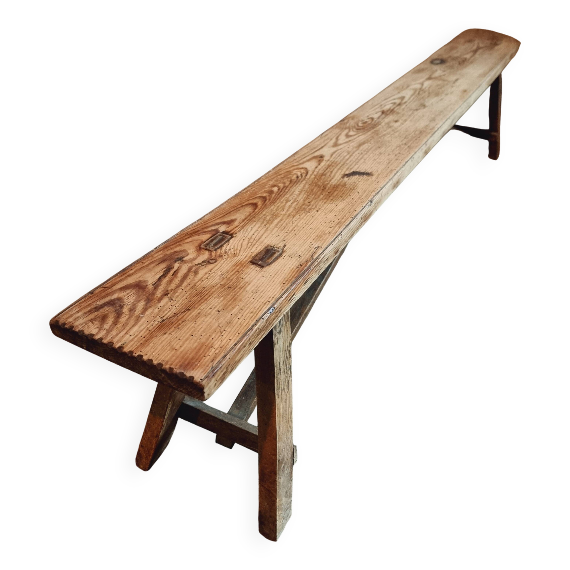 Banc Ancien Rustique en Bois | Style Ferme & Campagne