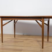 Table à manger en teck extensible du milieu du siècle Everest, années 1960