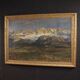 Antique Italian signed mountain landscape painting from 19th century