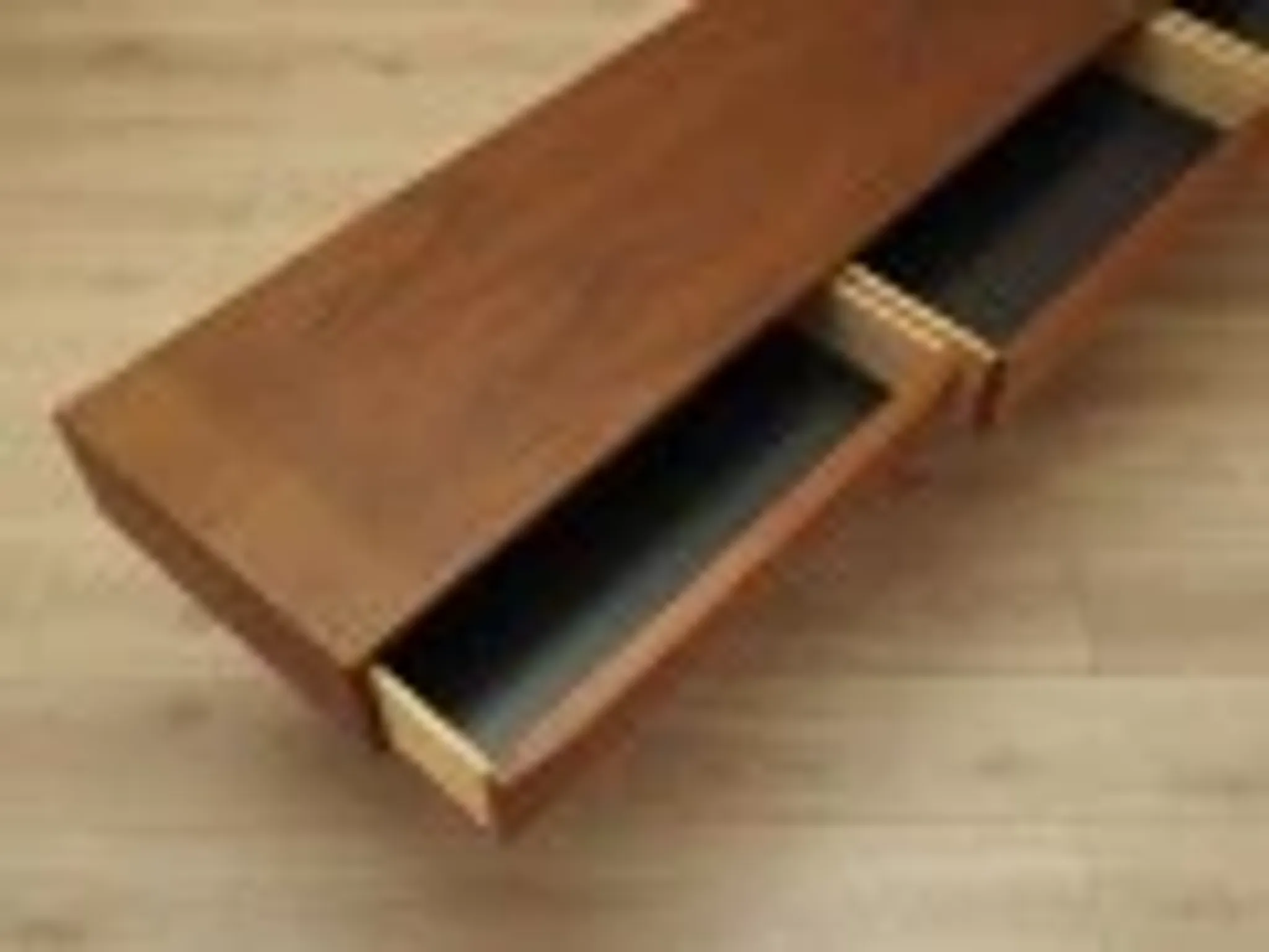 Danish teak veneer lowboard with three drawers, 1960s