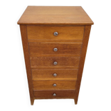 Commode meuble à tiroirs pied compas vintage- 1950s