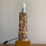 Openwork ceramic lamp base with Garden of Eden decor