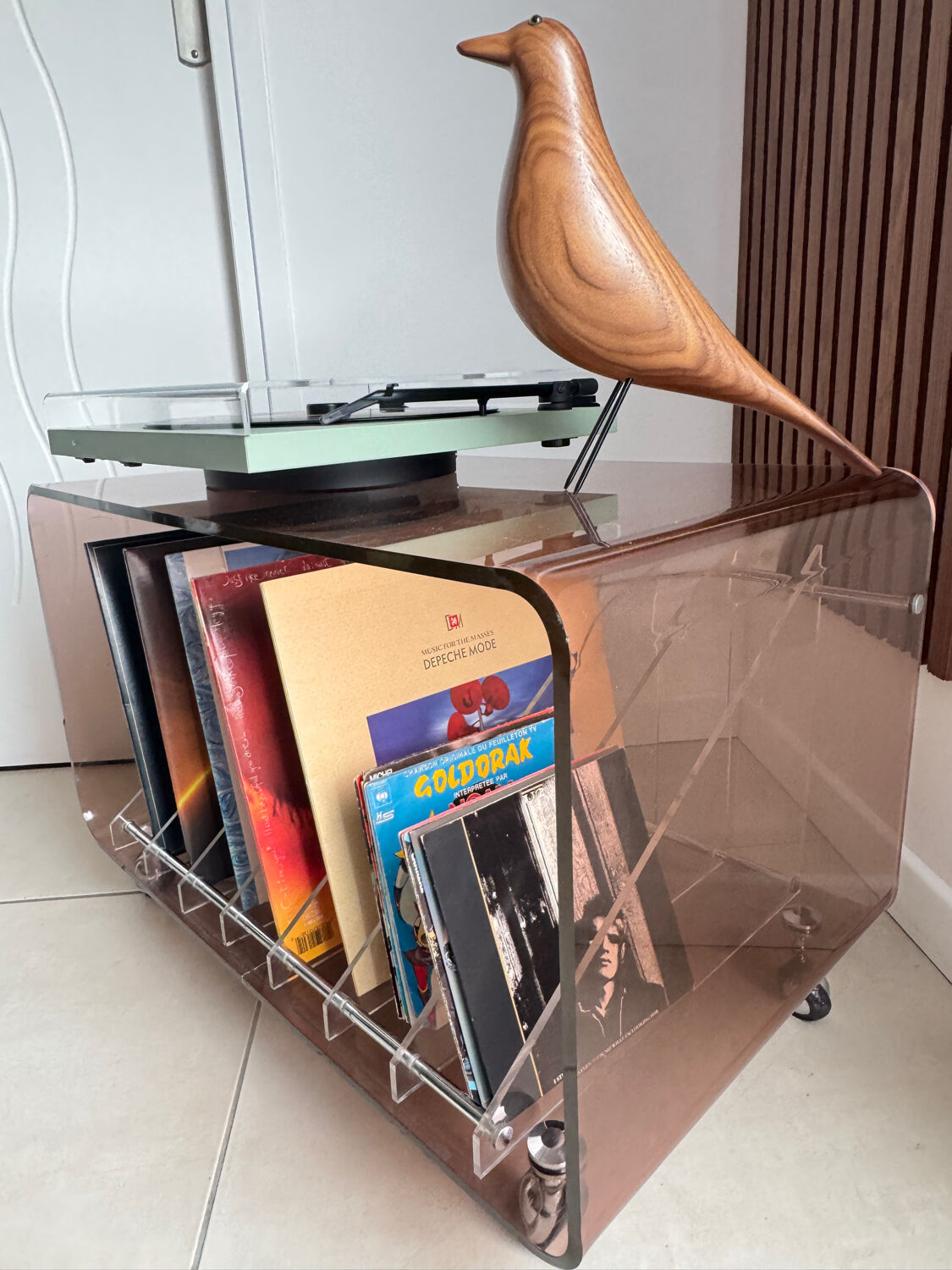 Vintage M. Dumas Roche Bobois coffee table/vinyl record cabinet