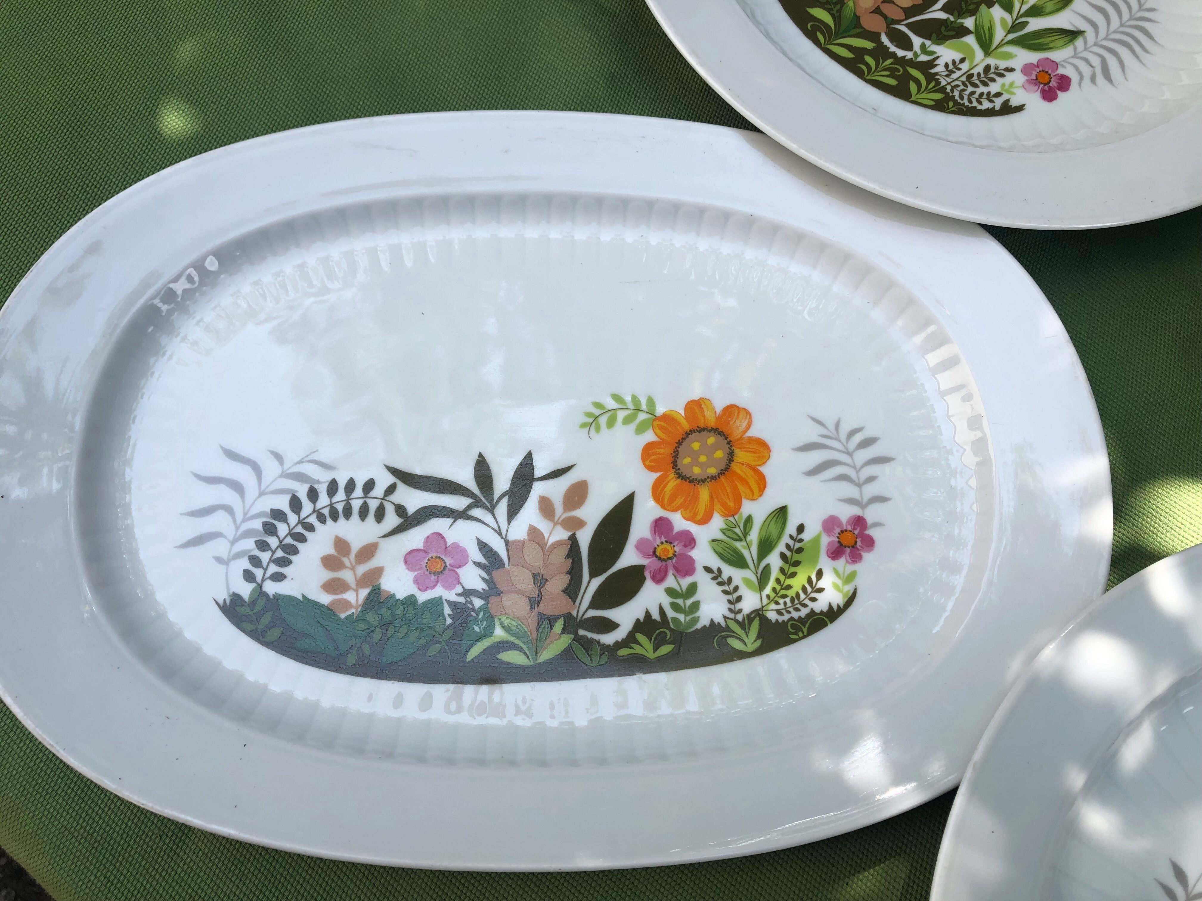 Saladier et 3 plats porcelaine Winterling Bavaria vintage