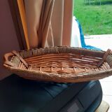 Rattan basket with handles