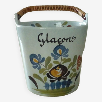 Glacon bucket of desvres g.fourmaintreau thatched model