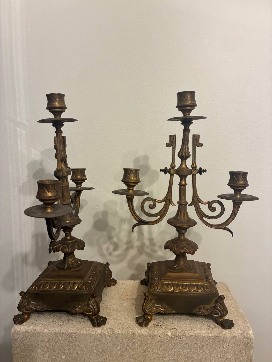 Pair of candelabra, 19th century candlesticks