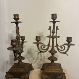 Pair of candelabra, 19th century candlesticks