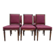 Suite de 6 chaises de style Louis XVI dossier carré