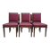 Suite de 6 chaises de style Louis XVI dossier carré