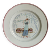 Assiettes plates Primula style art nouveau