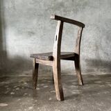 Grande chaise ou fauteuil en teck ancien H84 L60