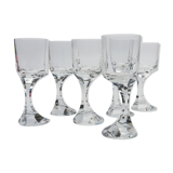 6 Baccarat wine glasses from the rare Narcisse model, 1971