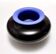 Iridescent Black and Azure Cased Glass Vase, Italy