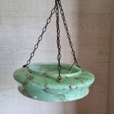 Art deco pendant lamp marbled glass ceiling light