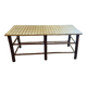 Banc année 50 bois et corde de palmier