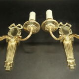 Paire d'appliques au noeud style Louis XVI Petitot