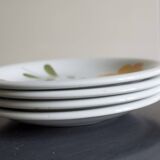5 Vintage Italian ceramic plates Primula flowers