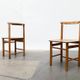 Mid-century wooden chair set of 2, 1960s