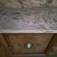 Antique Louis XVI style buffet in burr elm with marble top, late 19th century.