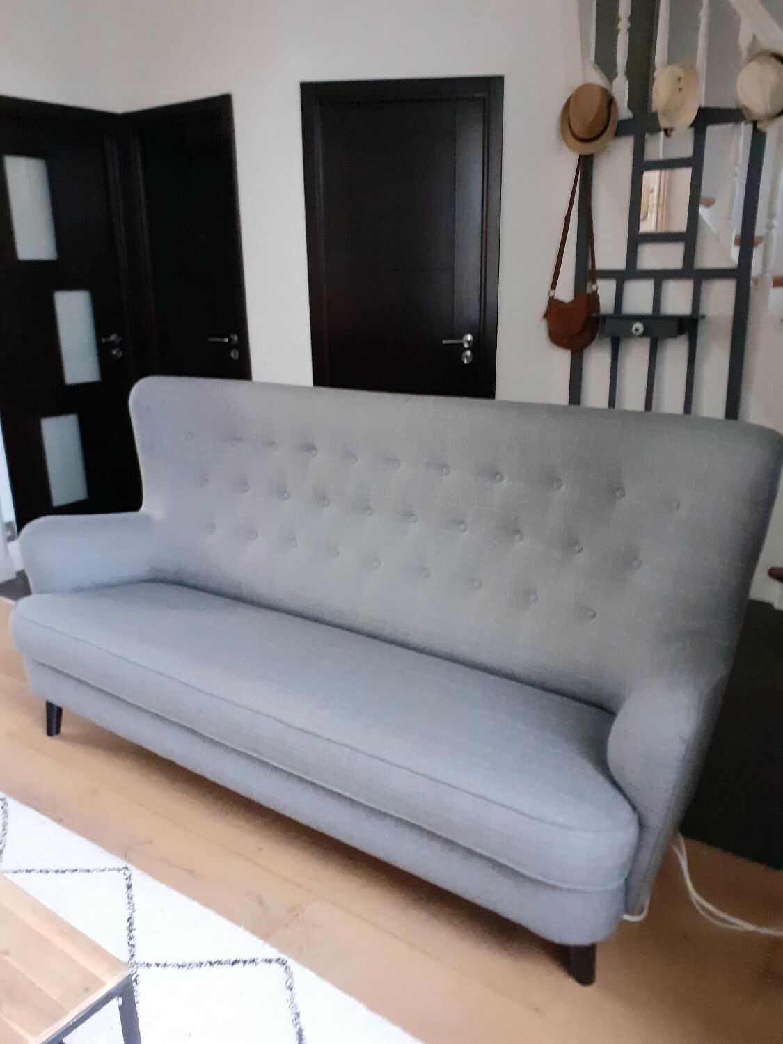 3-seater heather grey sofa