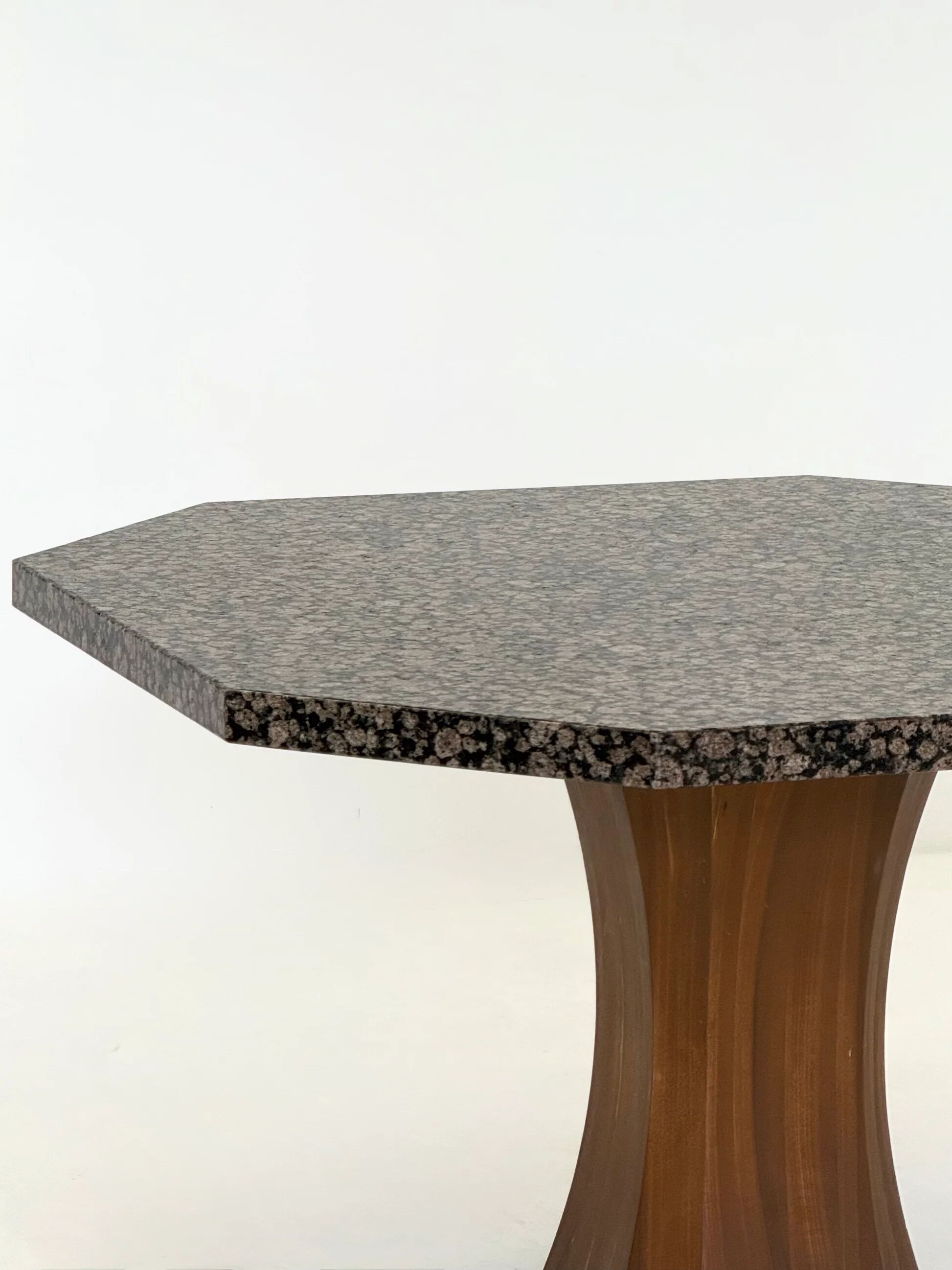 Art Deco dining table with octagonal granite top