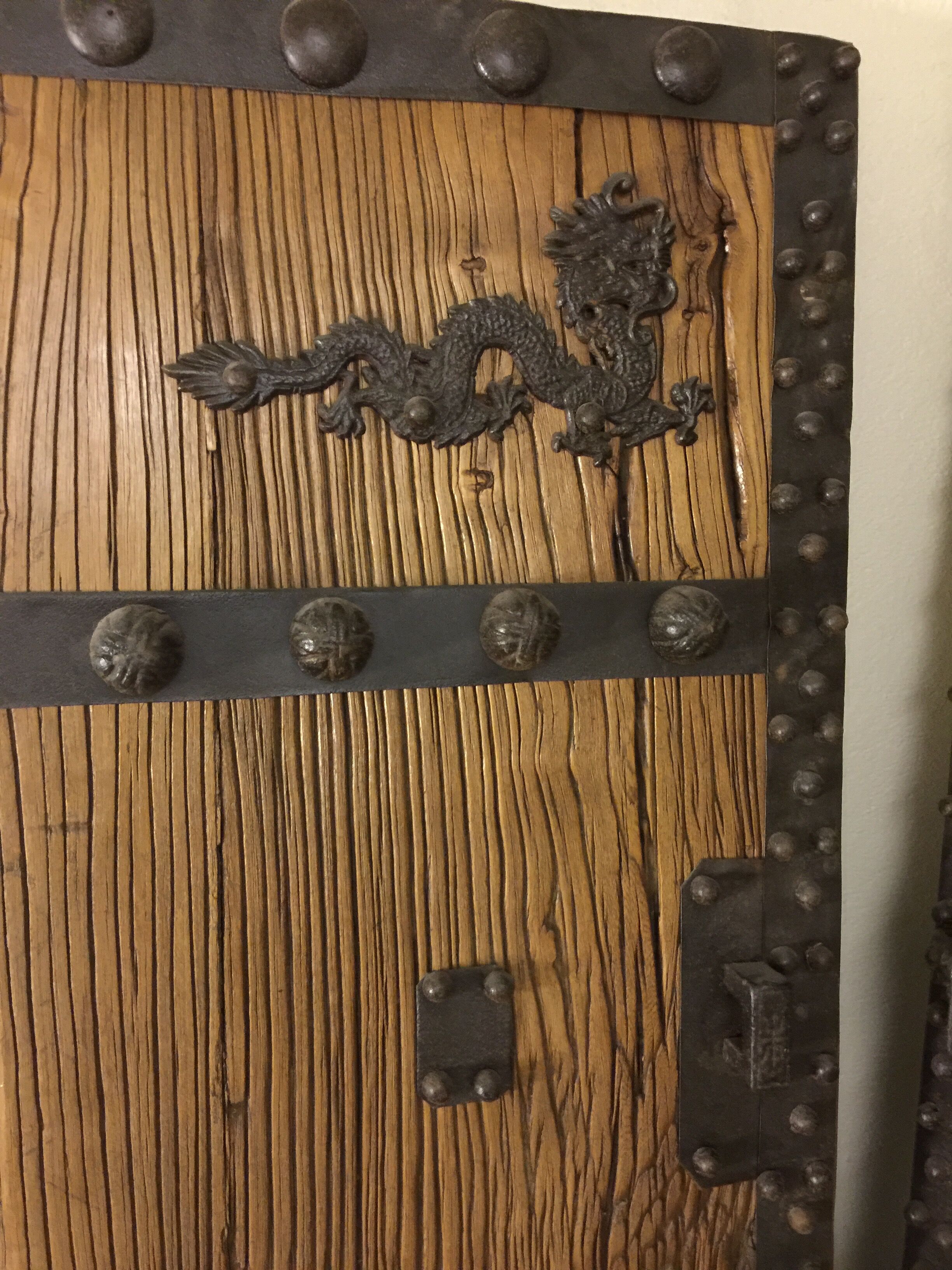 Of entry door Vietnamese Chinese wooden massif beginning of the 20 th