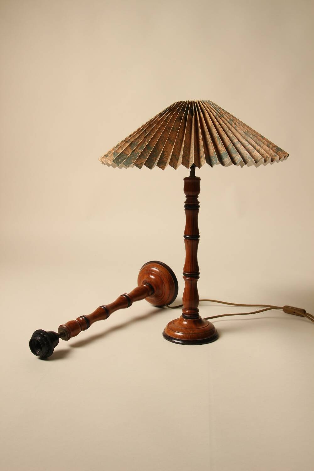 Pair of faux bamboo lamp bases