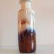Beige and brown tube vase by Scheurich Ceramic, vintage 60s-70s
