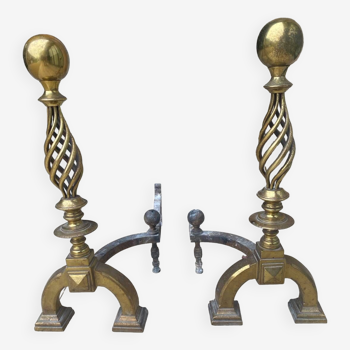 Pair of old andirons